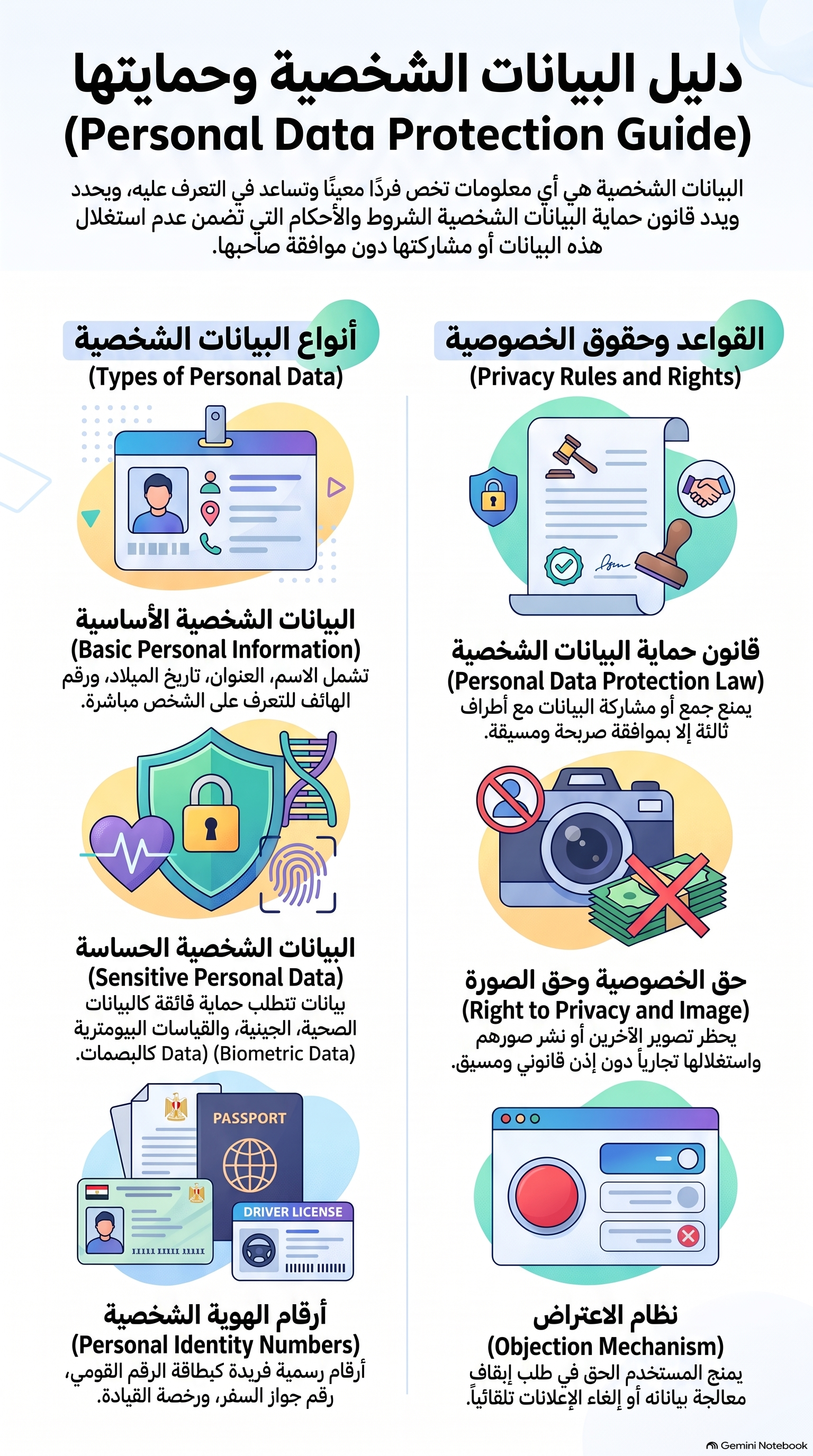 إنفوجرافيك الدرس: البيانات الشخصية